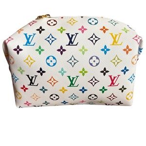 Fashion Lux Colorful Monogram Cosmetic Case
